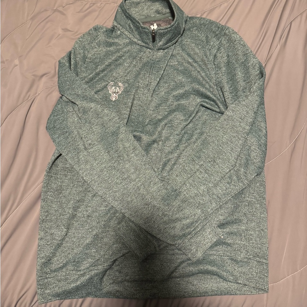 Johnnie-O Milwaukee Bucks Quarter Zip Pullover - Size M